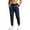 Dark Blue #35, variant on Dresfit Big and Tall Joggers Mens Long Cuffed Sweatpants Fleece Lined Breathable Gym Slim Fit Sweat Pants Thermal Lightweight Running Track Pants with Pockets White L