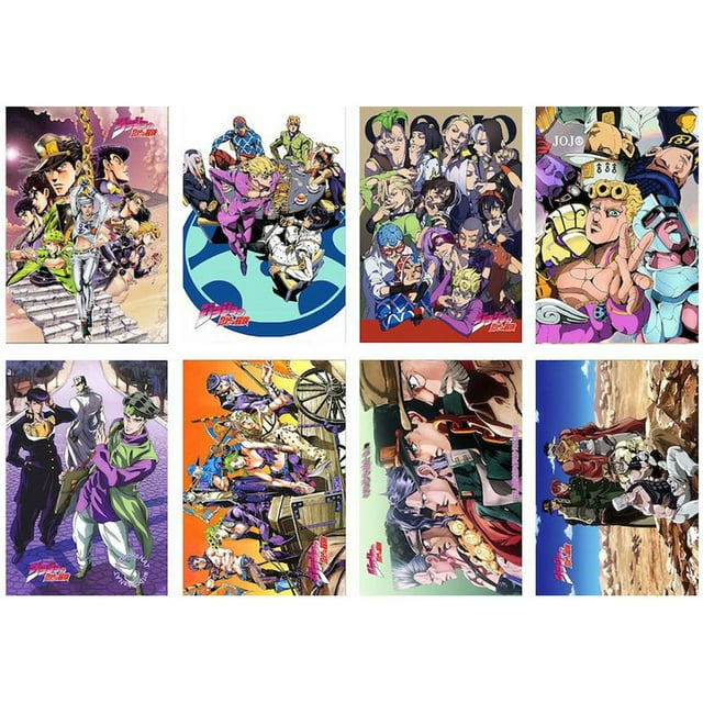 Set de pósters Jojo's Bizarre Adventure Retro Anime 42 x 29 cm x 8