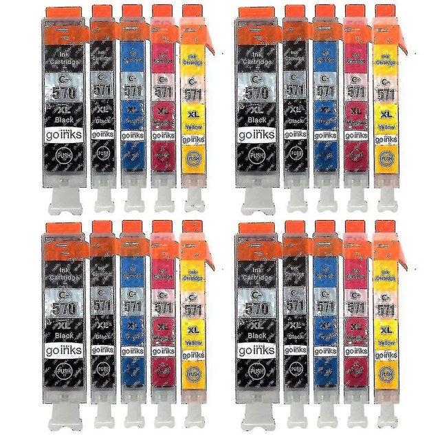 juegos de 5 cartuchos de tinta para reemplazar Canon Pgi-570 Cli-571 compatibles/no OEM de (20 tintas)