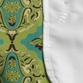 thumbnail image 4 of Damask Microwave Oven Cover, Floral Motifs with Baroque Influences Classic Ornament, Water Resistant Organizer with Pockets for Kitchen, 36" x 12", Yellow Green Turquoise, by Ambesonne, 4 of 4