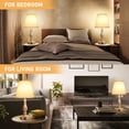 thumbnail image 3 of DEALTouch Control Bedside Lamps with 2 USB Charging Ports, 3 Ways Dimmable Nightstand Lamps with A19 6W LED Bulb, USB Modern Fabric Table Lamps for Bedroom, Living Room, Office Set of 2,Silver, 3 of 12
