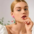 thumbnail image 3 of AEXTO Earrings Boho Earrings Flamingo Drop Dangle Earrings, 3 of 13