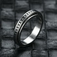 thumbnail image 3 of Meidiya Unisex Anxiety Spinner Rings for Women Men Anti Anxiety Titanium Steel Rotatable Outer Finger Ring Punky Cool Relieveing Stress Spinning Rings, 3 of 8