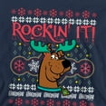 thumbnail image 2 of Scooby Doo! Rockin' It Ugly Christmas Unisex Adult Crewneck Sweatshirt, 2 of 5