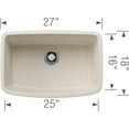thumbnail image 2 of BLANCO VALEA 27" Single Undermount - Truffle, 2 of 7