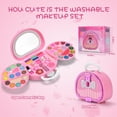 thumbnail image 2 of Kit de maquillaje para niñas, juego de maquillaje lavable para disfrazarse, juego de belleza con estuche de cosméticos, juguetes de cumpleaños para niñas de 3, 4, 5, 6, 7, 8, 9, 10, 11 y 12 años, 2 of 7