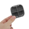 thumbnail image 5 of Unique Bargains 1 Pc Pill Case 4 Grid Portable Pill Box Black, 5 of 6