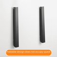 thumbnail image 2 of Tendedero de aluminio negro sin perforaciones para balcón, para baño, montado en la pared, plegable, invisible, para ropa, 2 of 4