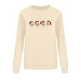 thumbnail image 6 of Women's Crewneck Shirts Christmas Sweatshirts Top Fashion Cute Santa Claus Printed Pullover Winter Long Sleeve Sweaters Loose Plus Size Blouses Tops, 6 of 6