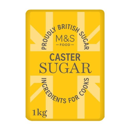 M&S British Caster Sugar 1kg, British Import (Pack of 2)