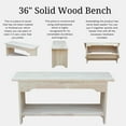 thumbnail image 7 of International Concepts Solid Wood Indoor Brookstone Bench - 36" Long, Unfinished, 7 of 7