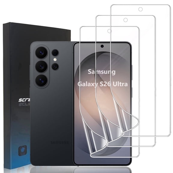 ZYQEEE [3 Pack] HD Screen Protector for Samsung Galaxy S26 Ultra 5G, Soft Clear TPU Protective Film [Not Tempered Glass],Support Fingerprint,Scratch-resistant Self-Healing ,Case Friendly
