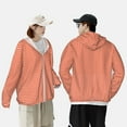 thumbnail image 6 of Kll Orange Gingham Print Men'S Women’s Upf 50+ Sun Protection Outdoor Hoodie Jacket Long Sleeve Fishing Hiking Performance Shirt- 3x-Large, 6 of 8