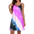 thumbnail image 2 of Vestido de mujer con 2 tirantes para el hombro, ropa sin mangas, vestido sexy estampado, morado, 5XL Sweethay AP002056-16, 2 of 4