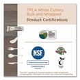 thumbnail image 4 of TPLA Wrapped Cutlery, Fork/Knife/Napkin/Spoon, Plastic, White, 250/Carton | Bundle of 5, 4 of 6
