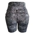 thumbnail image 5 of Gibobby Pantalones cortos de yoga Cintura de ejercicio para correr con bolsillo para mujer alta con pantalones de yoga profundos Pantalones cortos Pan(Gris,CH), 5 of 5