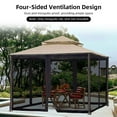 thumbnail image 3 of Netting for Patio Canopy Umbrella Screen Netting for Porch Patio and Outdoor Living Spaces 4-Panel Patio Screen Walls with Zipper, 3 of 8