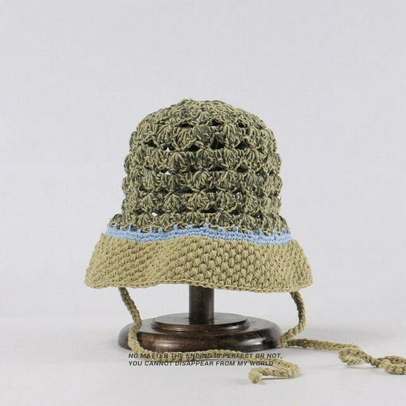 CoCopeaunts Hollow Knitted Bucket Hats For Women Spring Summer Travel Sunshade Hat Fishermen Cap For Lady Panama Outdoor Basin Cap Gorros