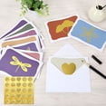 thumbnail image 3 of Blank Note Cards with Envelopes, 20 Pack Assorted Gold Foil Greeting Cards with Stickers for All Occasion Handwritten Messages, 3 of 10