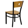thumbnail image 4 of Bowery Hill Black Circle Back Dining Chair in Natural, 4 of 5