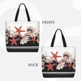 thumbnail image 2 of Fuzoiu Starfishes Shells Print Durable Tote Bag,Shoulder Bag with Zipper Closure,Casual Tote's Handbag,for Daily Use, Shopping, School, Work, 2 of 7