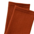 thumbnail image 5 of ITSAME Boys Girls Crew Socks Solid Color Cotton Straight Tube Mid Calf Everyday Casual Socks Gold Size Free Size, 5 of 6
