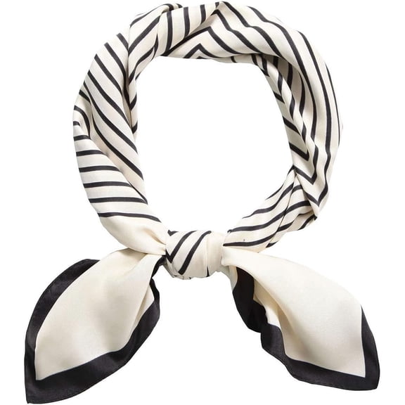 WEIFEI-27.5" Square Silk Like Head Scarf for Women Satin Bandana Head Scarves Neck Scarfs for Hair Wrapping at Night