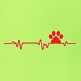 thumbnail image 2 of Dog Heartbeat | Paw Print EKG Lifeline | Veterinarian Vet Tech Dog Lover Unisex Hoodie Sweatshirt, Safety Green, X-Large, 2 of 5