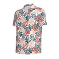 thumbnail image 2 of Rocae Tropical Leaves for Men's Short Sleeve Polo Shirt, Quick Drying Performance Moisture Wicking Sports Men's Golf Shirt, 2 of 9