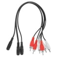 thumbnail image 1 of 3 uds Mini Jack estéreo hembra a 2 adaptador de enchufe RCA macho Cable Y de 3,5mm conector de 6 pulgadas para Audio estéreo, 1 of 5