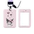 thumbnail image 3 of W Work Card Holder Work Permit Name Badge with Keychains Sanrio Kuromi Student Id Card Pack Lanyard Holder Purse FGS, 3 of 7