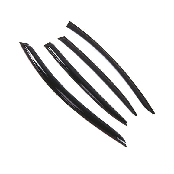 TuningPros Outside Mount Window Visor Deflector Smoke Tinted 4 Pcs Set For 2014-2016 Mazda Mazda3 Sedan