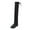 Black, variant on TIREOW Women's Over The Knee Boots Wide Calf Pointed Toe Long Stretch Boots Knee-High Heel Boots Sexy High Boots Chunky Heel Flock Sexy Fall Boots Winter Fashion Thigh Boots