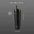 thumbnail image 6 of TAL 26oz Stainless Steel Ash Tumbler with Removeable Straw and Sip Lid, Black, 6 of 9