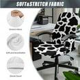 thumbnail image 3 of Xoenoiee Cow Pattern 3 Pcs Office Chair Cover Set Stretchable Desk ChairS Cover with Armrest Covers, Washable High Back Office Seat Cover Universal Rotating Chair CoverS, L, 3 of 6