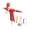 A Red, variant on Dual Action Easy Clean Use Trigger Simple Disassembly 20 40 CC Cup High Capacity Airbrush Gun With Hose ,Versatile applications
