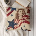 thumbnail image 3 of SHANXI America Flag Throw Pillow Cover, Decor Cushion Case for Sofa 12x12in, 3 of 5