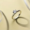 thumbnail image 5 of K-KED 1ct Round Cut Cubic Zirconia Solitaire Engagement Ring in Sterling Silver, 5 of 9
