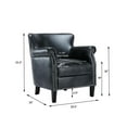thumbnail image 2 of Bowery Hill Faux Leather Charcoal Club Chair Rectangular No Assembly Required, 2 of 8