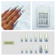 thumbnail image 2 of Beauos Clearance 12 Pieces of False Nails Lengthened Trapezoidal Ballet Nails Nail Enhancement Diy Point Drill European and American Long Nails, Fake Nails Clearance Sale, 1 Box X False Nails, 2 of 9