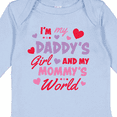 thumbnail image 4 of Inktastic Valentine's Day I'm My Daddy's Girl and My Mommy's World Girls Long Sleeve Baby Bodysuit, 4 of 5