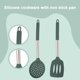 thumbnail image 3 of El sistema a prueba de calor del utensilio de cocina 2Pcs, BPA libera, utensilios de cocina antiadherentes con la manija del acero inoxidable, 3 of 5