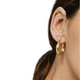 thumbnail image 4 of Silver Plated Hypoallergenic Chunky Hoop Earrings for Women, Thick Wide Small Earrings Gift for Mom, 4 of 7
