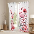 thumbnail image 3 of Erosebridal Dreamy Pink Flower Blackout Curtains Set of 2 (52x84 Each) for Kids Girls, Chic Butterfly Window Curtains, 3 of 6