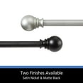 thumbnail image 4 of Mainstays 30-84” Adjustable Decorative Curtain Rod, 1” Diameter, Black, 4 of 8