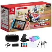 Nintendo 2020 Newest - Mario Kart Live: Home Circuit - Mario Set Edition - NO Console - Holiday Family Gaming 9-in-1 Carrying Case Bundle for Nintendo Switch Lite - RED