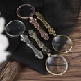 thumbnail image 3 of BUYISI 1pc Portable Handheld Magnifying Mirror Vintage Style Glass Lens Reading Lens Copper/Gold/Silver/Bronze 14.3cmx1.5cm Copper, 3 of 8