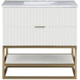 thumbnail image 4 of Meridian Furniture Monad White Bathroom Vanity, 4 of 16