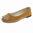 thumbnail image 1 of RXMEKW Ballerines Décontractées avec Boucle en Métal pour Femmes Tissu Doux Bout Rond à Enfiler Multicolore, 1 of 4