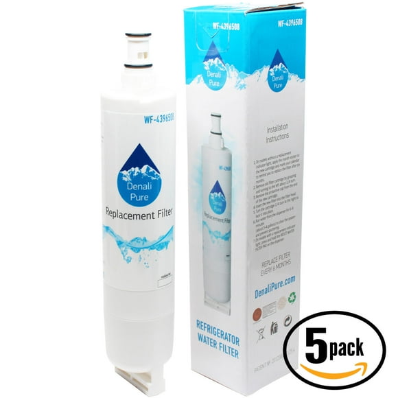 Lot de 5 Filtres à Eau de Remplacement 4396508 pour Réfrigérateurs Whirlpool, Kenmore, Maytag, KitchenAid - Compatibles avec Whirlpool 4396508, Whirlpool 4396510, Whirlpool 4396510P, Whirlpool 4396508P